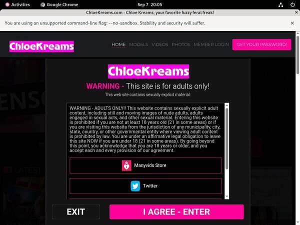 Chloekreams.com Sign In
