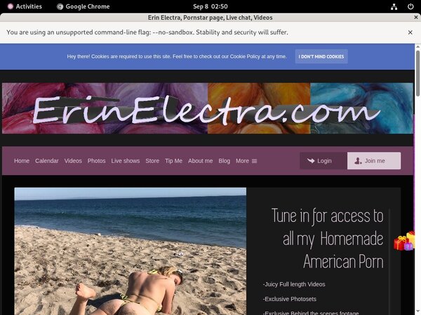 Erin Electra Create Account