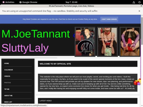 Free Account To M.JoeTannant