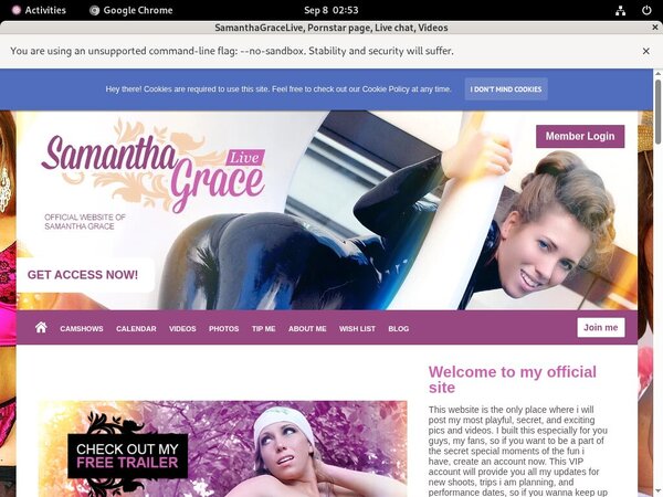 Free SamanthaGraceLive Passes