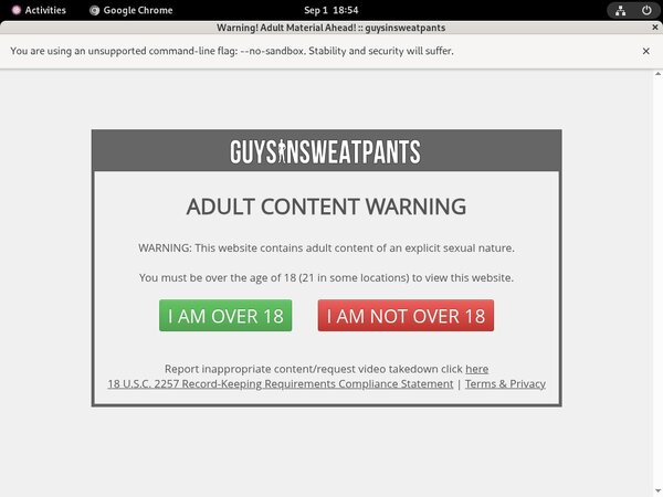 Guysinsweatpants.com Home Page