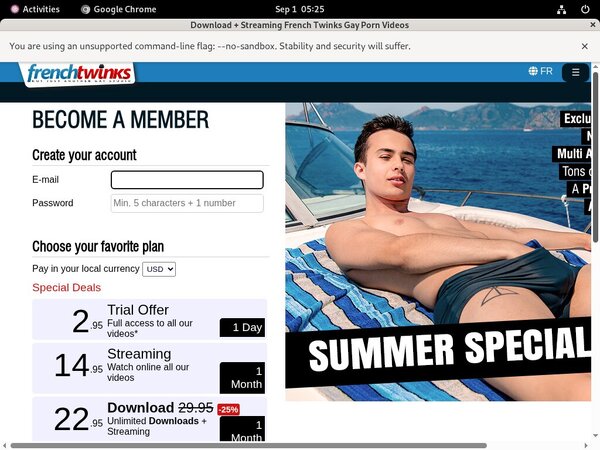 Join Frenchtwinks With Paypal