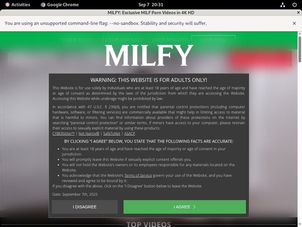Milfy Billing Page
