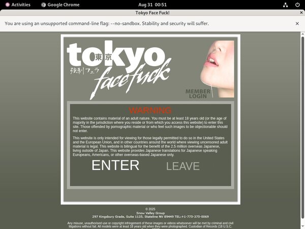 Tokyofacefuck.com Account And Password