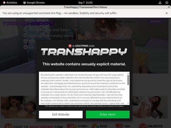 Transhappy Website Accounts
