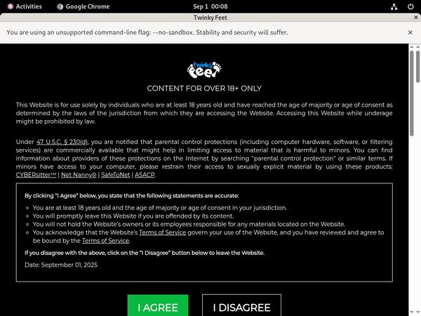 Twinkyfeet.com Trial Option