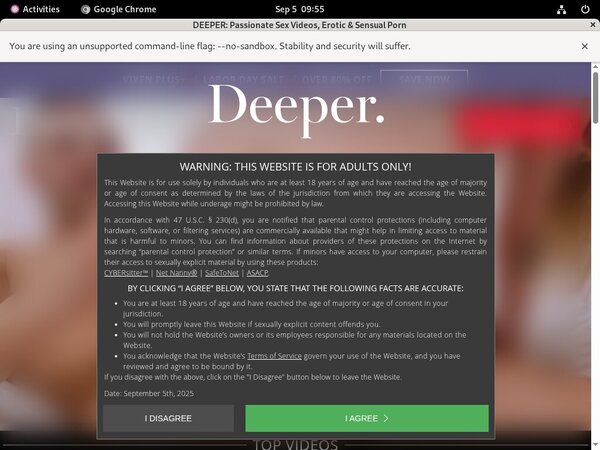 Deeper.com New Account
